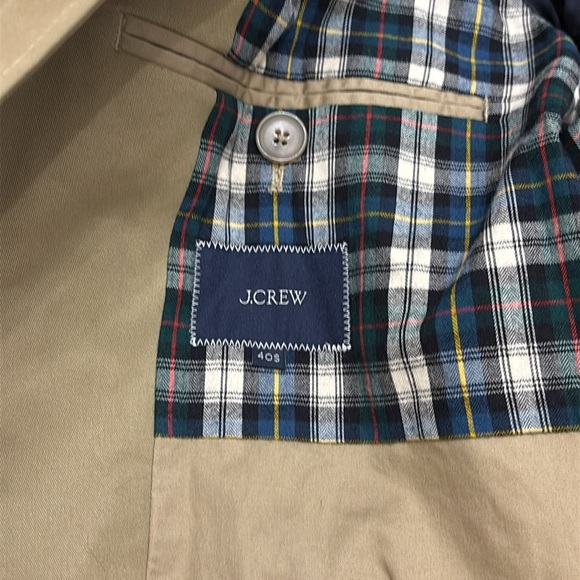 NWT Mens JCrew Ludlow tan trench coat car coat rain jacket cotton Khaki BS470 - Picture 12 of 13